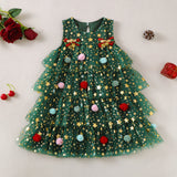 Christmas Tree Tulle Dress for Baby Girls Toddler Festive Outfit