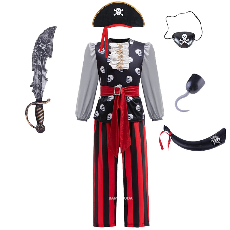 Pirate Captain Jack Sparrow Cosplay Costume Dress Up
