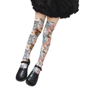 Floral and Fantasy Printed Stockings Long Socks