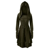 Archer's Goblincore Hooded  Lace Up Tunic Dress