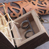 Loop Stainless Steel Huggie Hoop Earrings for Men with Wooden Box