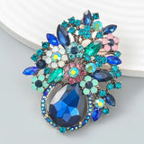 Blue Posey Brooch