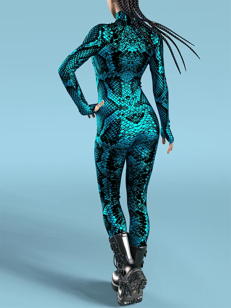 Snake Zentai Suit Women's Jumpsuit Festival Bodysuit Halloween Costume Rave Outfit Cosplay