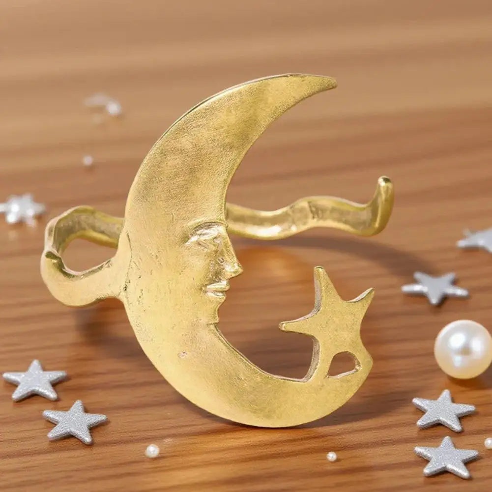 Golden Moon Star Arm Cuff Bracelet Bangle