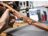 Shallee's Genuine Leather Women's Belt Pure Copper Button Western Cowboy Style