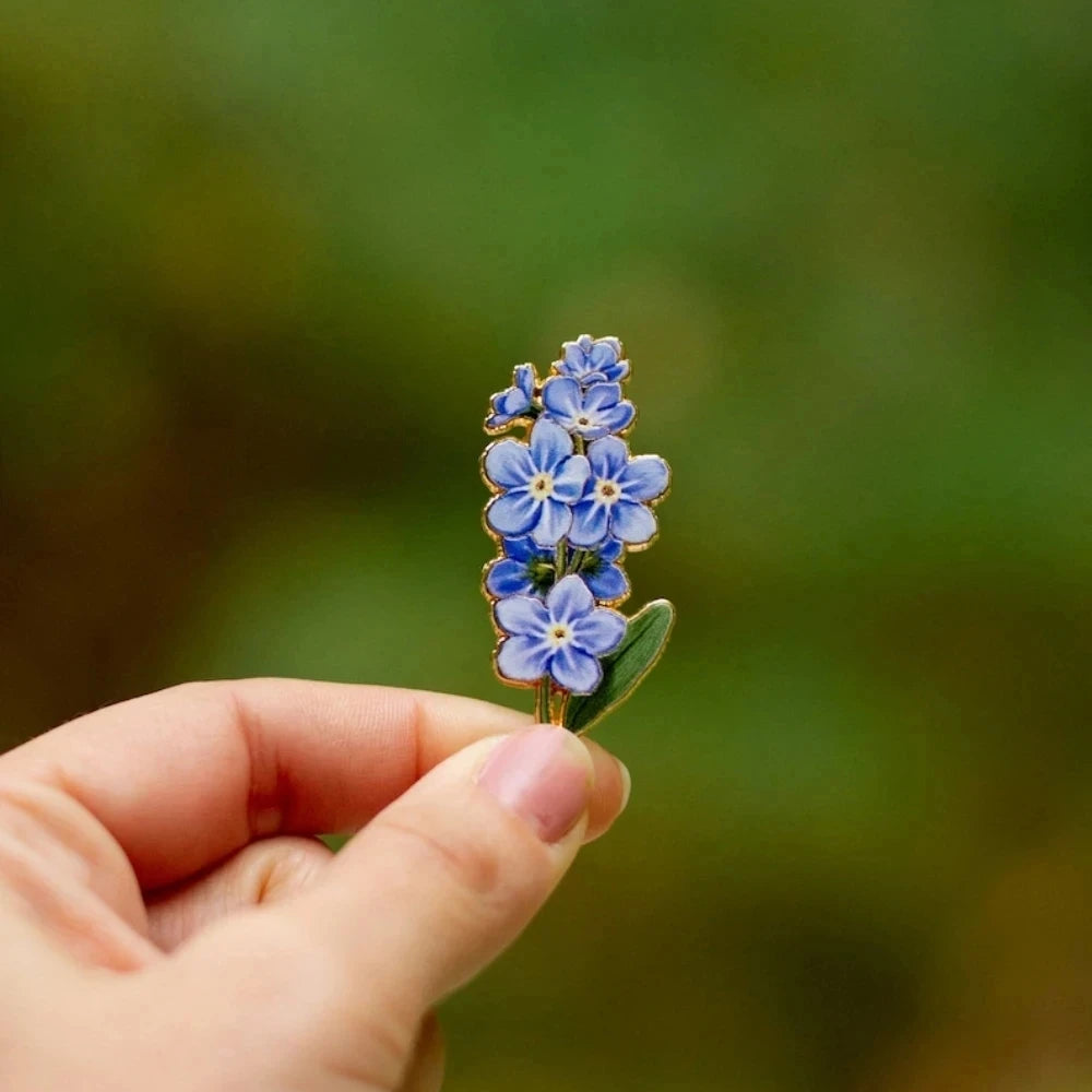 Wildflower Botanical Enamel Pins Badges