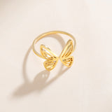Open Butterfly Ring Stainless Steel Gifts Under $10