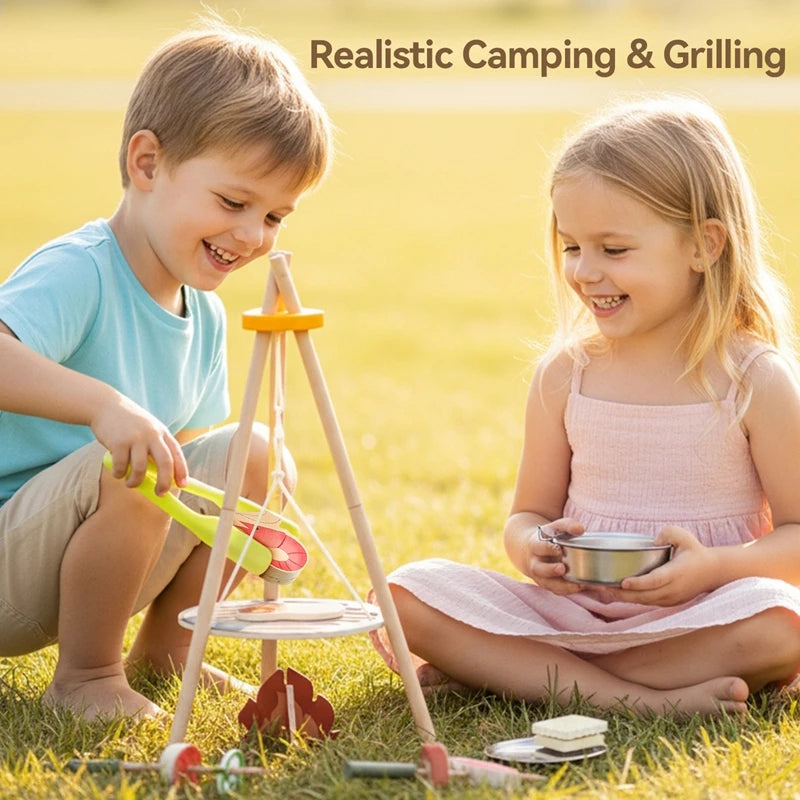Baby Camping Barbecue Set Toy Role-Playing Camping Scene Immersive Play Gift for Children