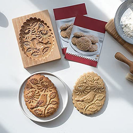 Wooden Shortbread Mould Cookie or Clay Embossing Moulds
