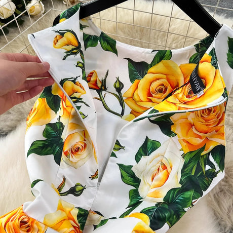 Spring Races Floral Tank Dress with Pockets