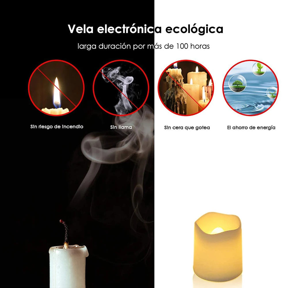 24Pcs/Set Flameless LED Candles Home Decor