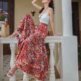 Fee Fee's Boho Floral Print Wide Leg Flare Pants