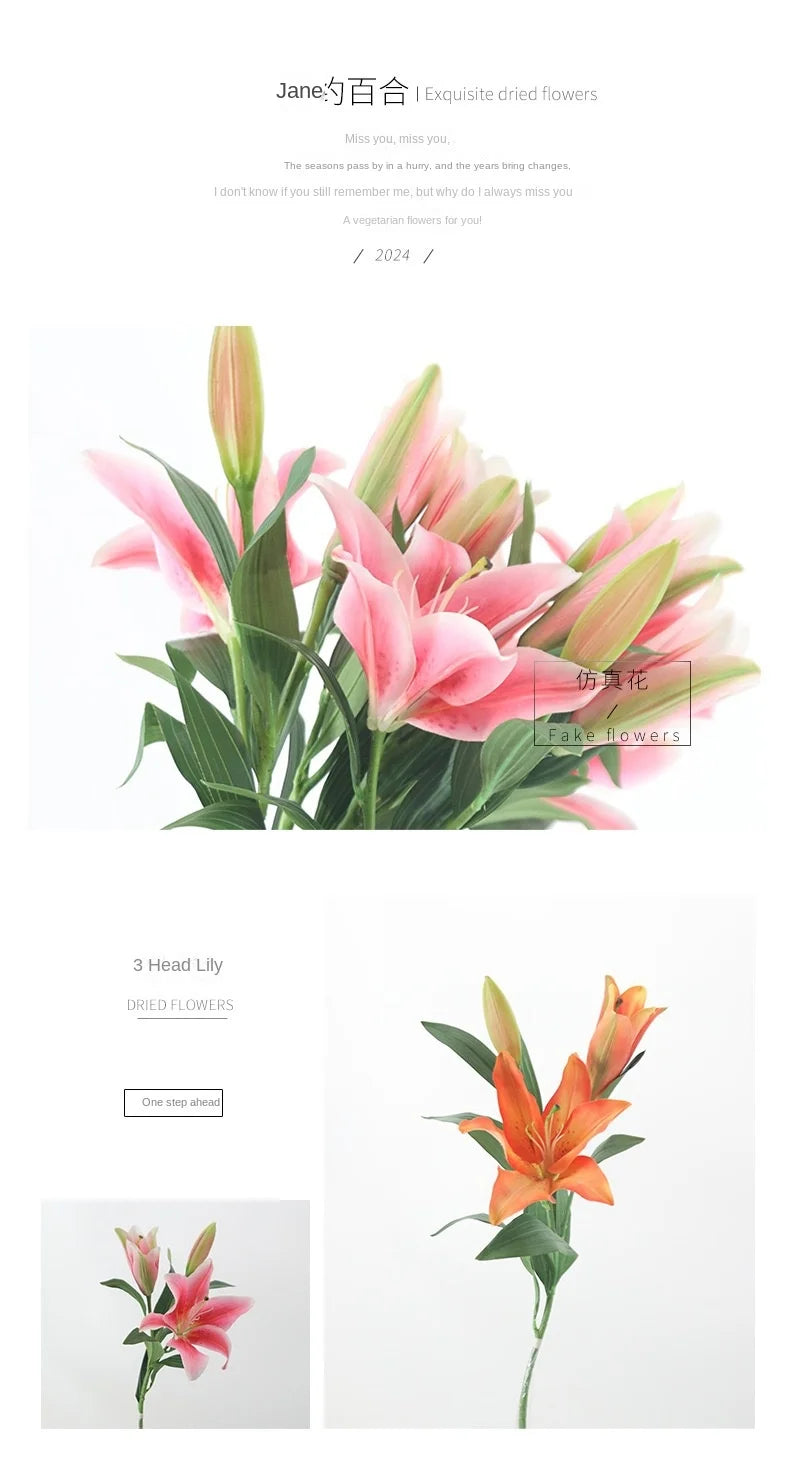 Lily Flower 86CM Artificial Flower Arrangement