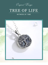 Tree Of Life Photo Locket Necklace 925 Sterling Silver