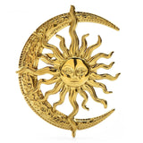 Celestial Sun and Moon Brooch