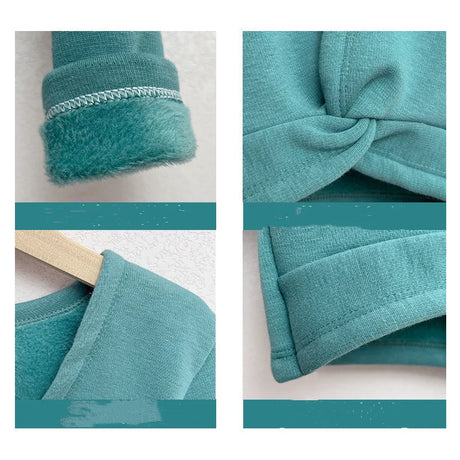 Plush Girls Ballet Wrap Tops Long Sleeve Dance Warm Up Sweater