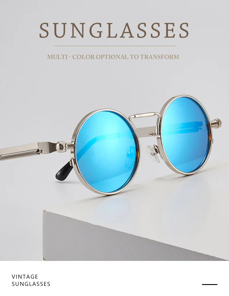Round Metal Frame Sunglasses UV400