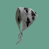 Skulls Bats Spiderwebs Halloween Crochet Headscarves Knitted Cotton Triangle Scarf