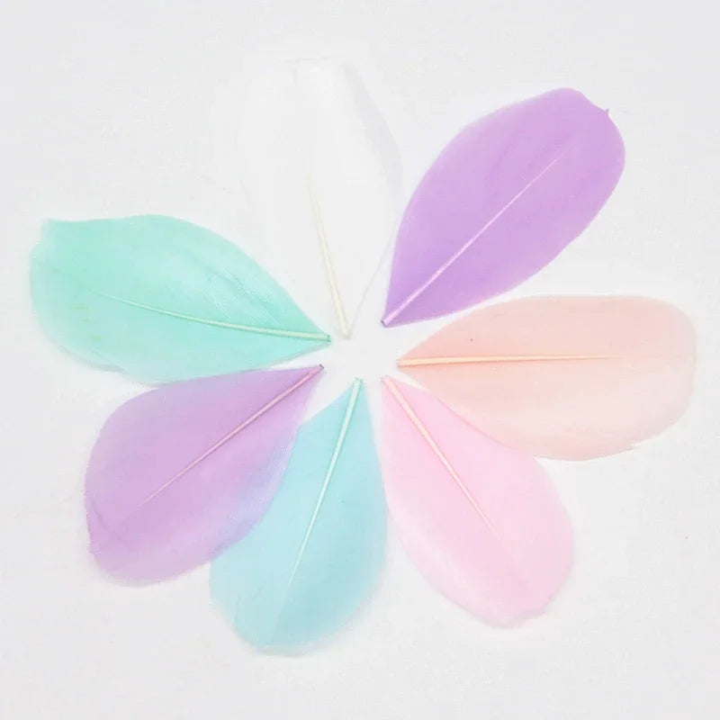 Fifty 4-8cm Floating Head Goose Feathers DIY Crafts and Jewellery Making