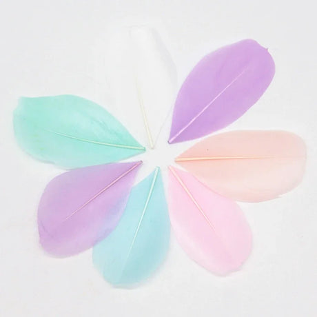 Fifty 4-8cm Floating Head Goose Feathers DIY Crafts and Jewellery Making
