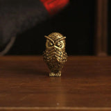 See No Evil, Hear No Evil, Speak No Evil Brass Owl Statues Tea Pets