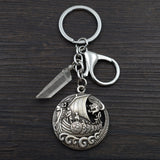 Celtic Viking Dragon Boat Keyring