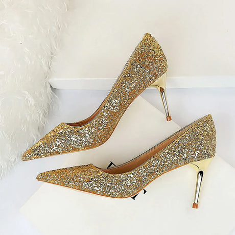 Magical Glittery High Heels in EIGHT Colours