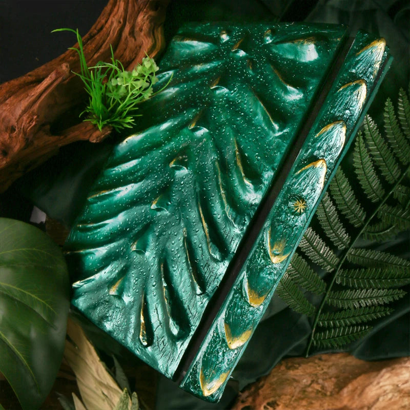 Green Dragon A4 Binder Loose-Leaf Notebook Embossed Hard Resin Sculpted 3D Book