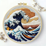 The Great Wave off Kanagawa DIY Embroidery Kit for Beginners