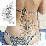 Large Peony Temporary Tattoos