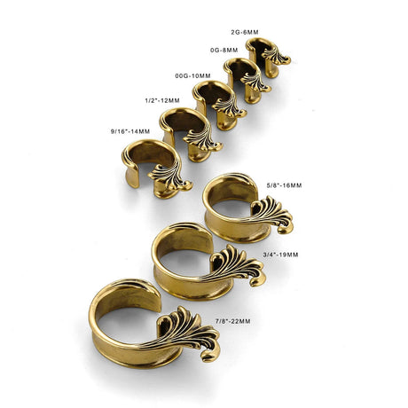 2PCS Ocean Wave Scroll Ear Tunnels Plugs Gauges Stretchers Expander Body Piercing Jewellery Ear Stretching Gauges