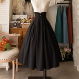 Victorian High Waist Midi Skirt