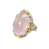 The Forest's Gifts S925 Sterling Silver Ring Pink Crystal