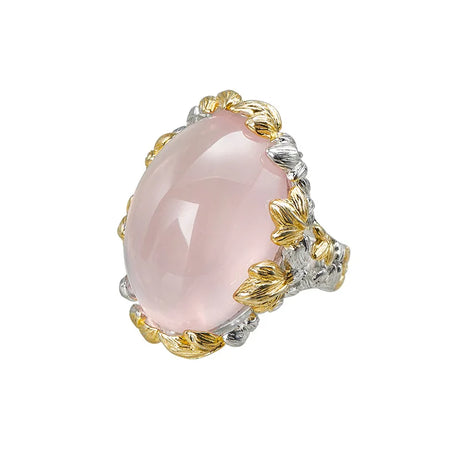 The Forest's Gifts S925 Sterling Silver Ring Pink Crystal