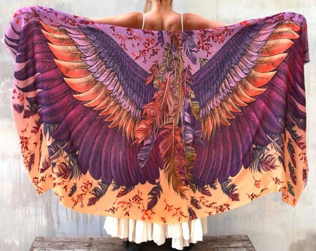 Wings Fantasy Shawl Scarf Festival Cloak Rave Accessories