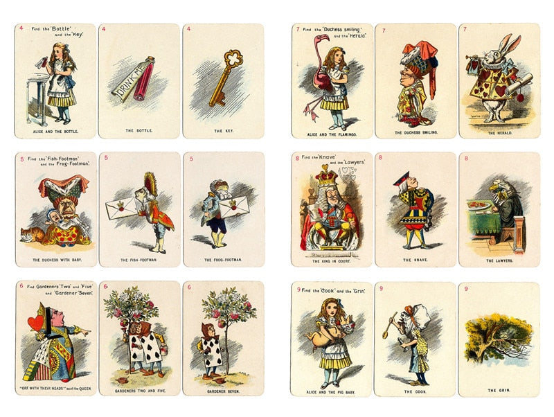 Vintage Alice In Wonderland Theme Scrapbooking Stickers