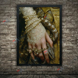 Lace, Pearls, Swords, and Snakes, Moody Victorian Art Poster Prints Dark Academia Wall Art Home Decor