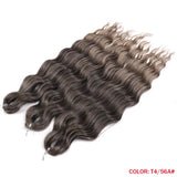 Ombre Rainbow 24 Inch Synthetic Hair Wave Braiding Hair Extensions