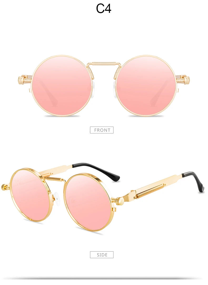 Round Metal Frame Sunglasses UV400