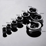 Stainless Steel Mushroom Saddle Ear Gauges Tunnels Expanders Plugs Earring Piercing Jewellery Double Flared 2PCS