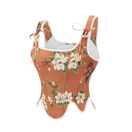 Maiden Fiora's Vintage Floral Overbust Corsets