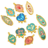 Three Enamel Little Bear Love Charms Stainless Steel Pendants for DIY Bracelets Jewellery Earrings Making