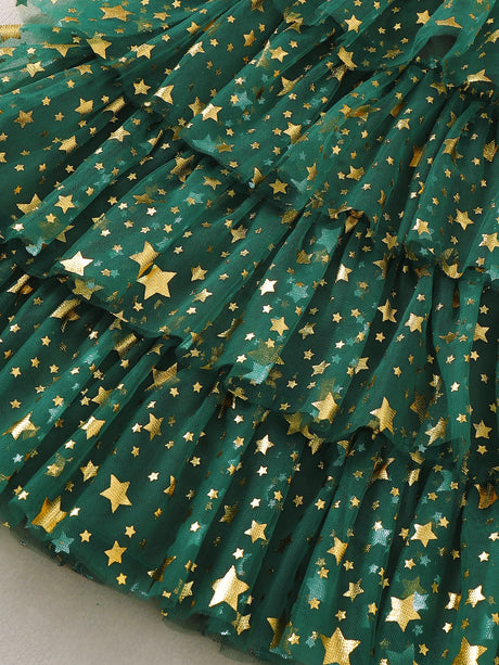 Christmas Tree Tulle Dress for Baby Girls Toddler Festive Outfit