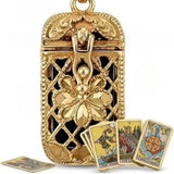 Cage Pendant Necklace with 22 Major Arcana Mini Tarot Cards