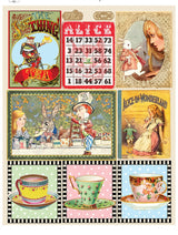 Vintage Alice In Wonderland Theme Scrapbooking Stickers