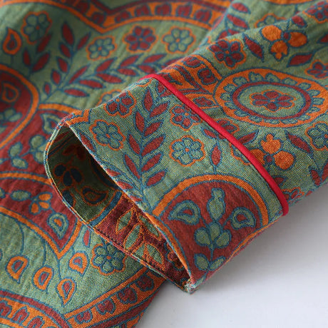 Sunday Mornings Paisley Pyjamas 2 Piece Cotton Loungewear Sleepwear