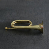 Bugle Trumpet Brass Cavalry Horn with Mouthpiece for School Band Cavalry Military Orchestra Musical Instrument