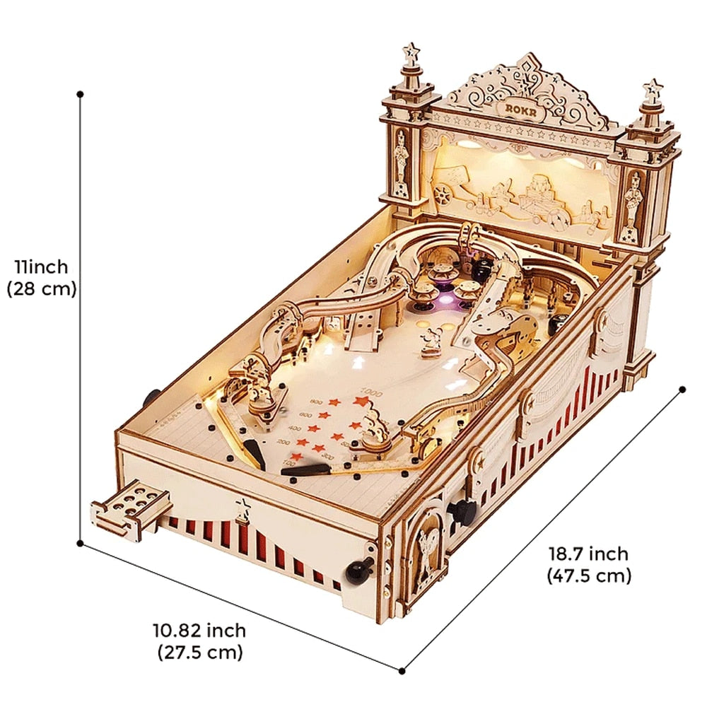 Pinball Machine DIY Wooden Model Kit