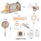 9PCS Outdoor Nature Exploration Kit Kids Insect Observation Box Bug Viewer Catcher Set Educational Toys