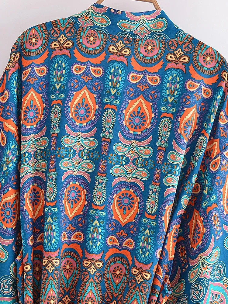 Iyka's Long Boho Kimono Robe